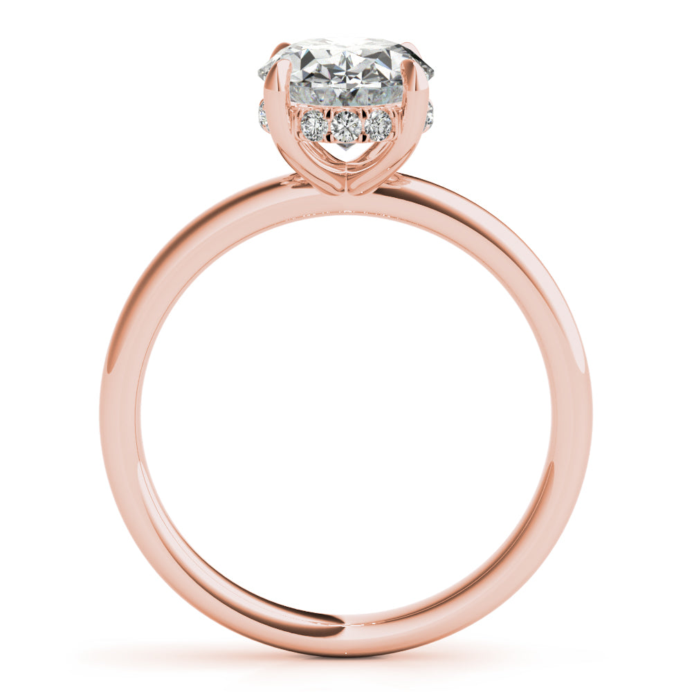 Halo Solitaire Oval - Elgrissy Diamonds