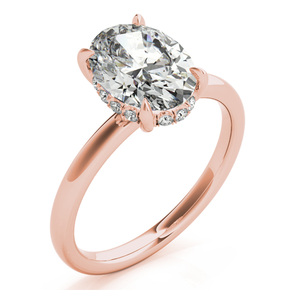 Halo Solitaire Oval - Elgrissy Diamonds