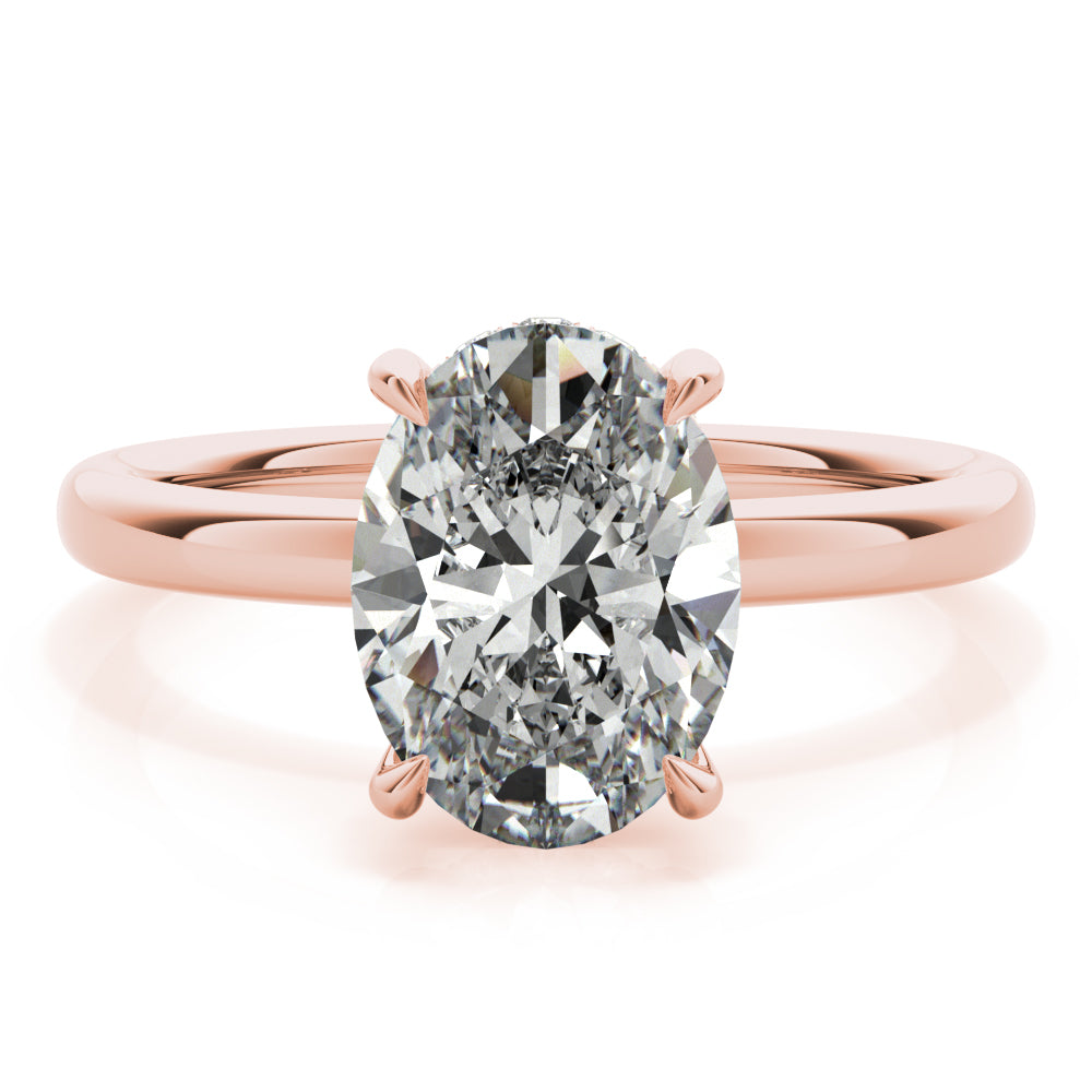 Halo Solitaire Oval - Elgrissy Diamonds