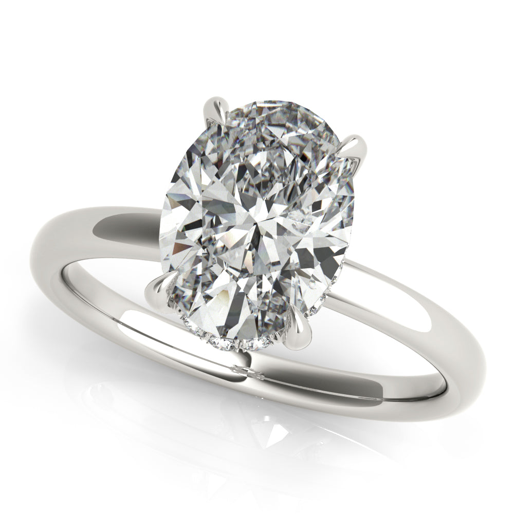 Halo Solitaire Oval - Elgrissy Diamonds