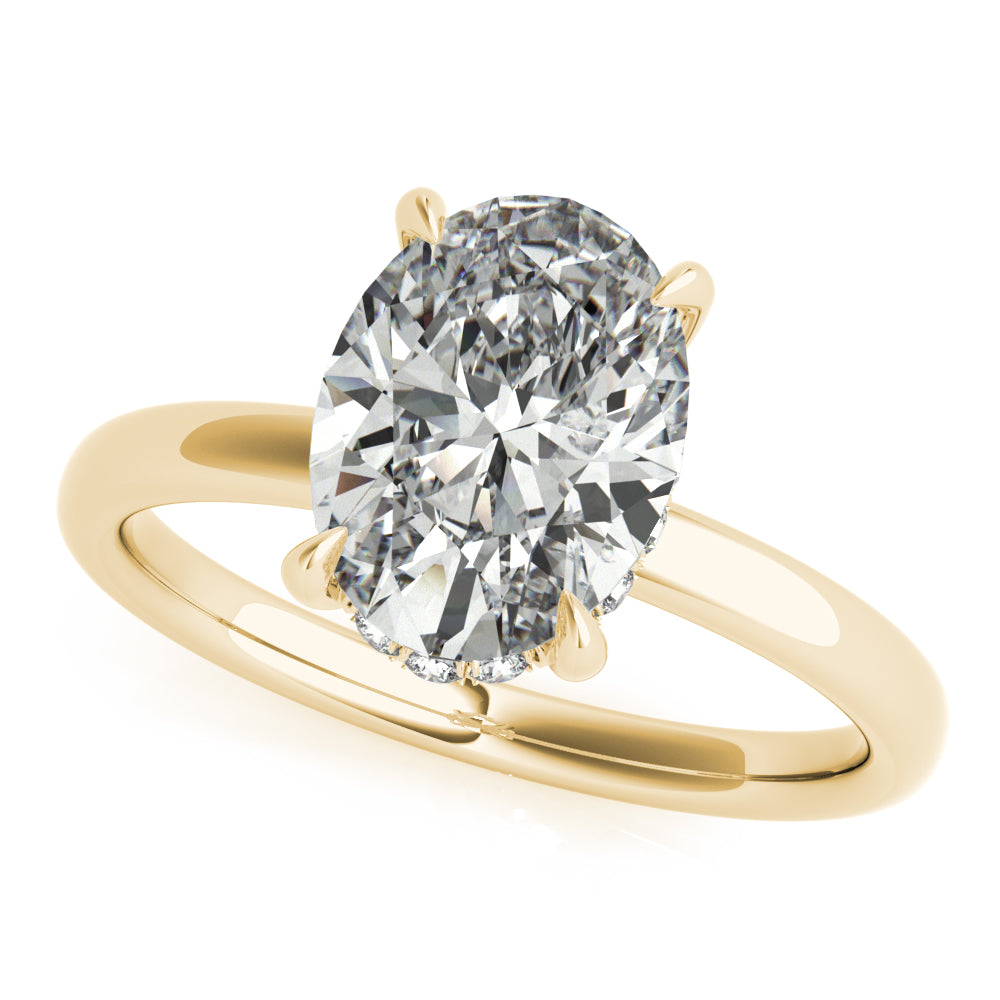 Halo Solitaire Oval - Elgrissy Diamonds