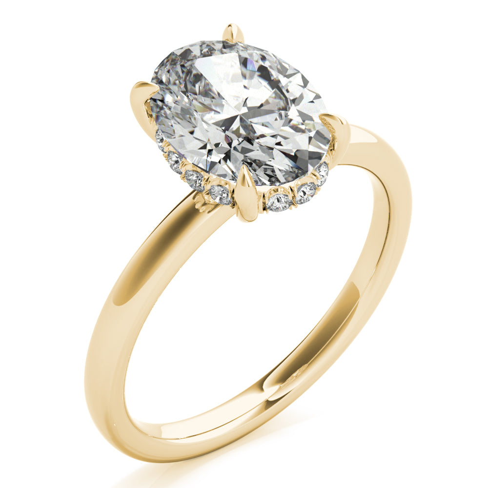 Halo Solitaire Oval - Elgrissy Diamonds