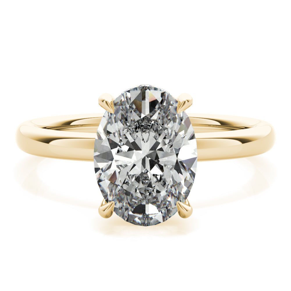 Halo Solitaire Oval - Elgrissy Diamonds