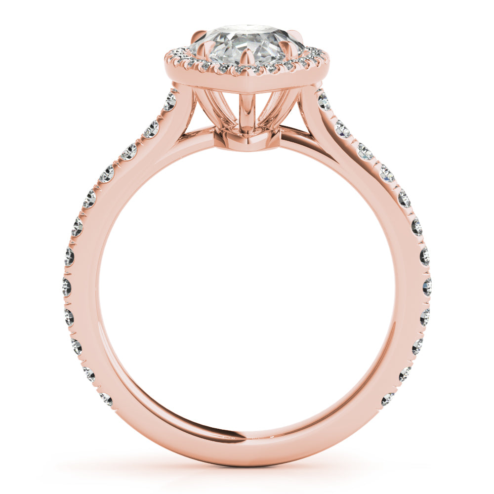 Pear Halo Engagement Ring - Elgrissy Diamonds