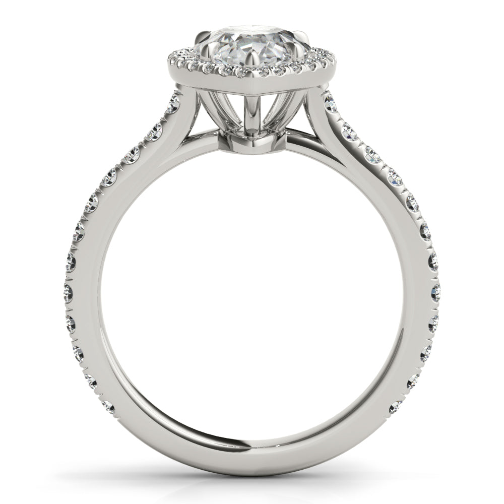 Pear Halo Engagement Ring - Elgrissy Diamonds