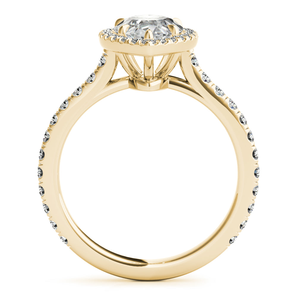 Pear Halo Engagement Ring - Elgrissy Diamonds