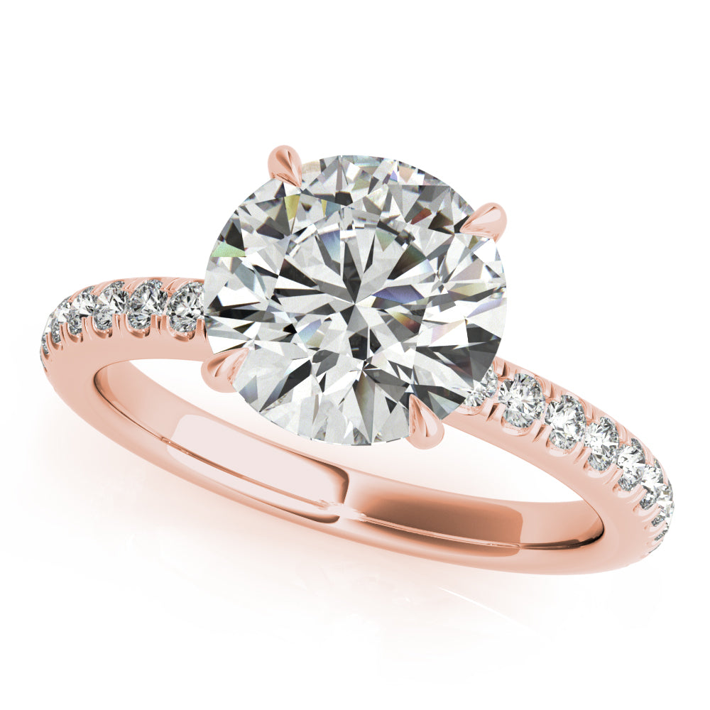 Round Hidden Halo Engagement Ring - Elgrissy Diamonds