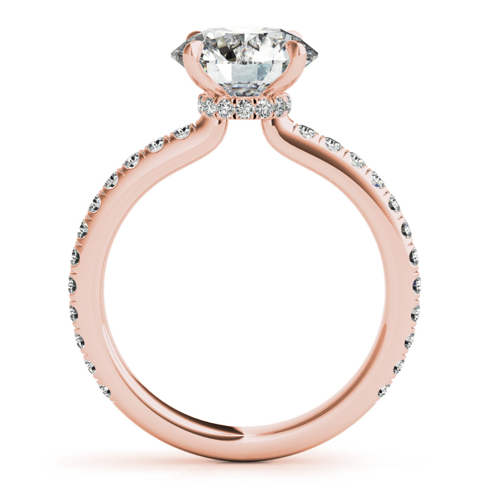 Round Hidden Halo Engagement Ring - Elgrissy Diamonds