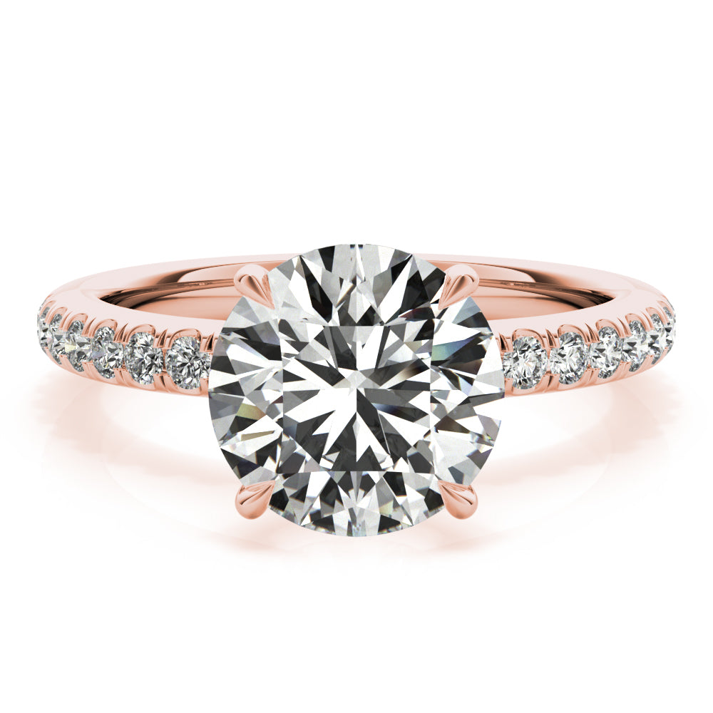 Round Hidden Halo Engagement Ring - Elgrissy Diamonds