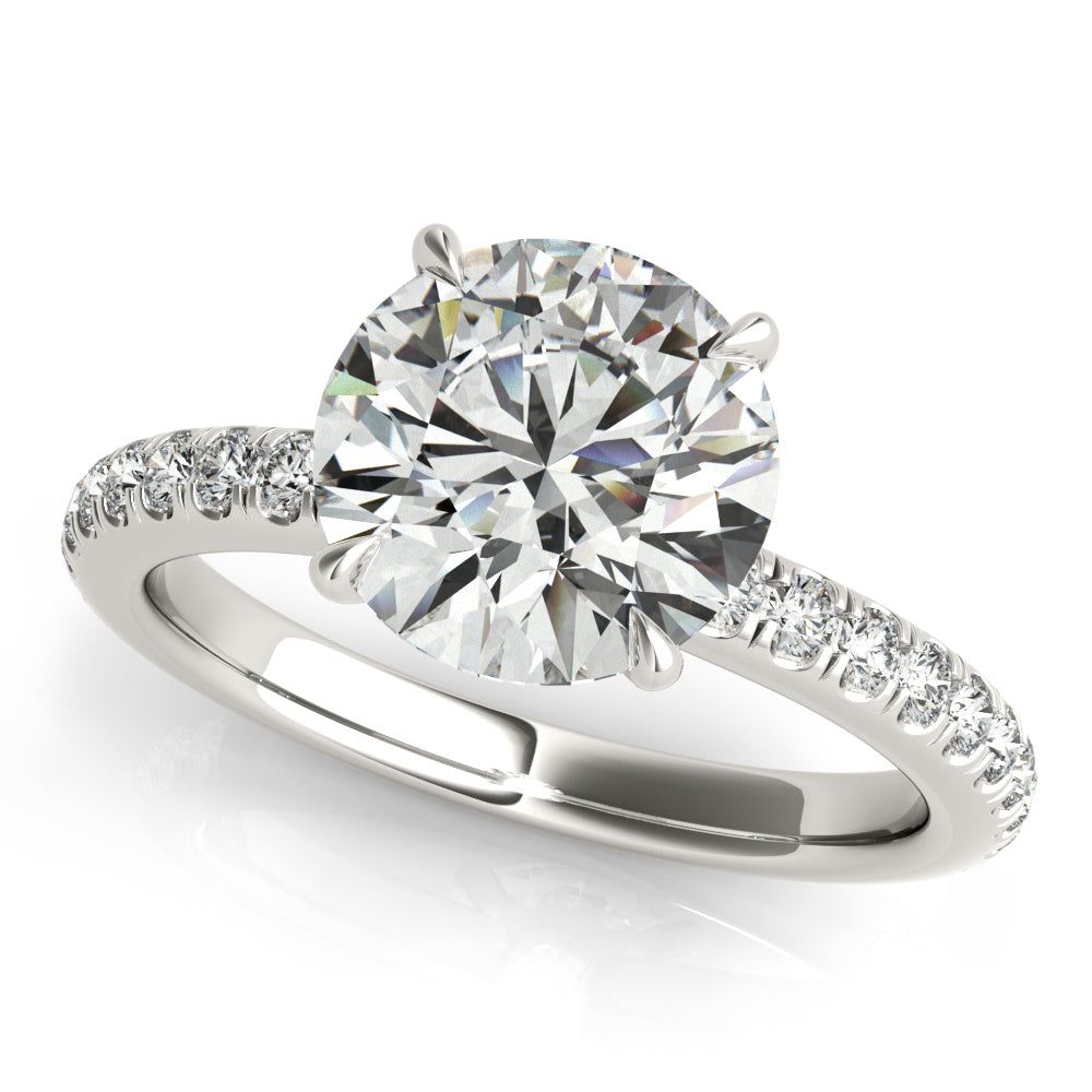 Round Hidden Halo Engagement Ring - Elgrissy Diamonds