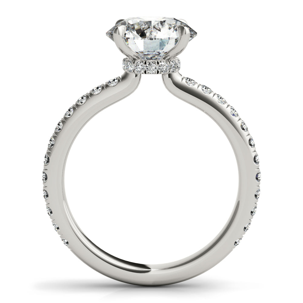 Round Hidden Halo Engagement Ring - Elgrissy Diamonds