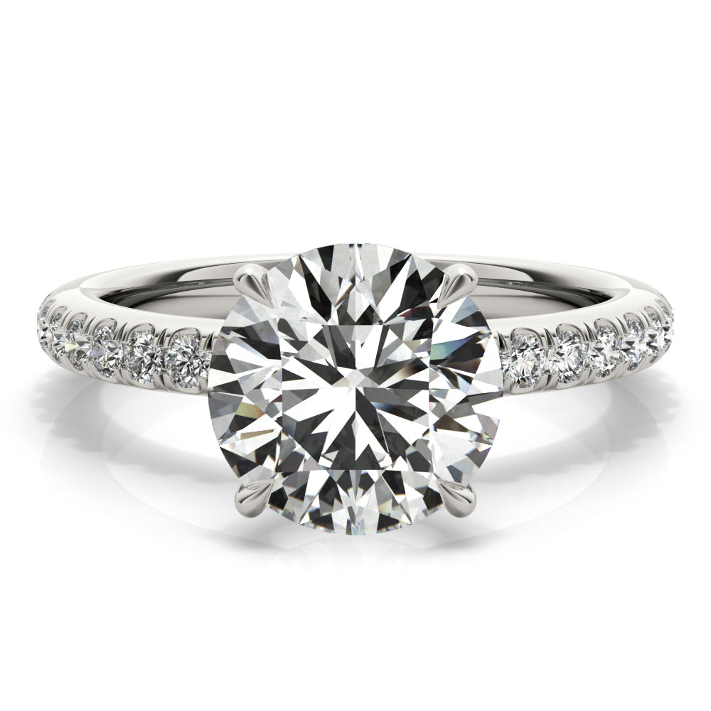 Round Hidden Halo Engagement Ring - Elgrissy Diamonds