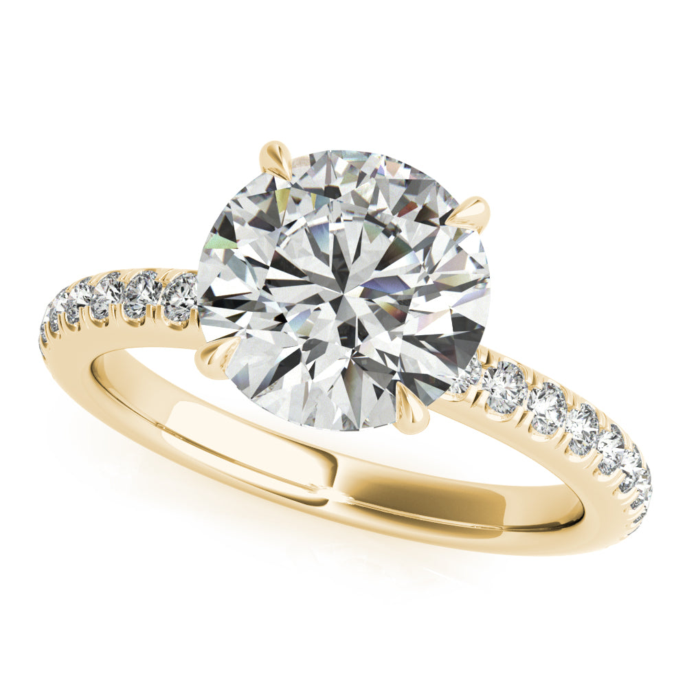 Round Hidden Halo Engagement Ring - Elgrissy Diamonds