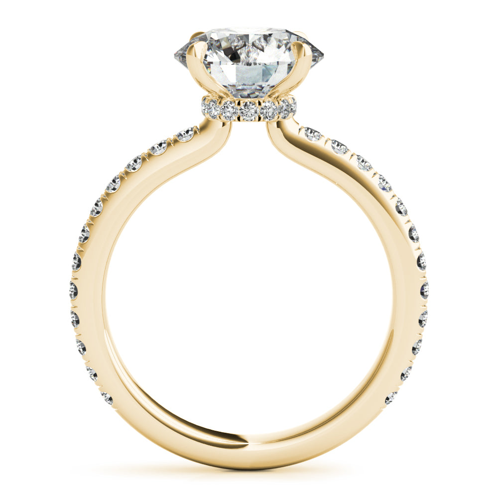 Round Hidden Halo Engagement Ring - Elgrissy Diamonds