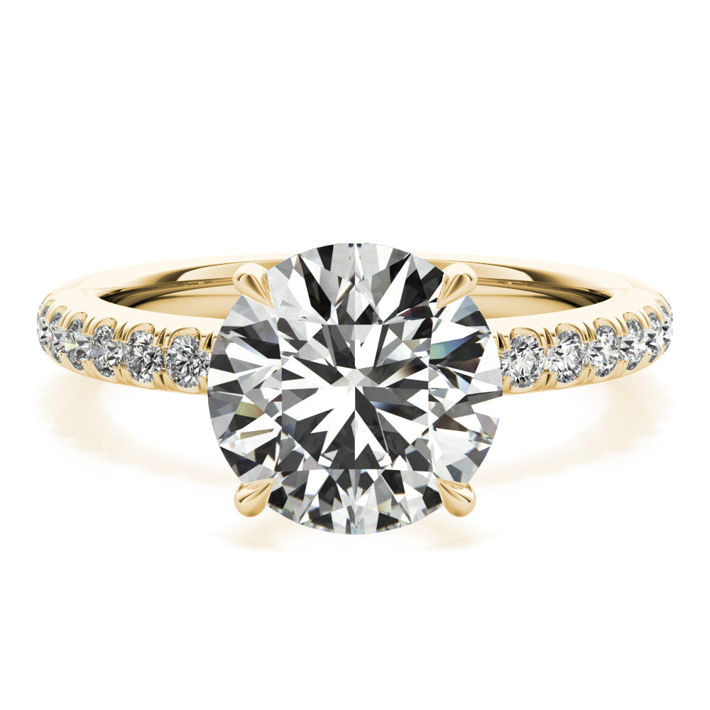 Round Hidden Halo Engagement Ring - Elgrissy Diamonds