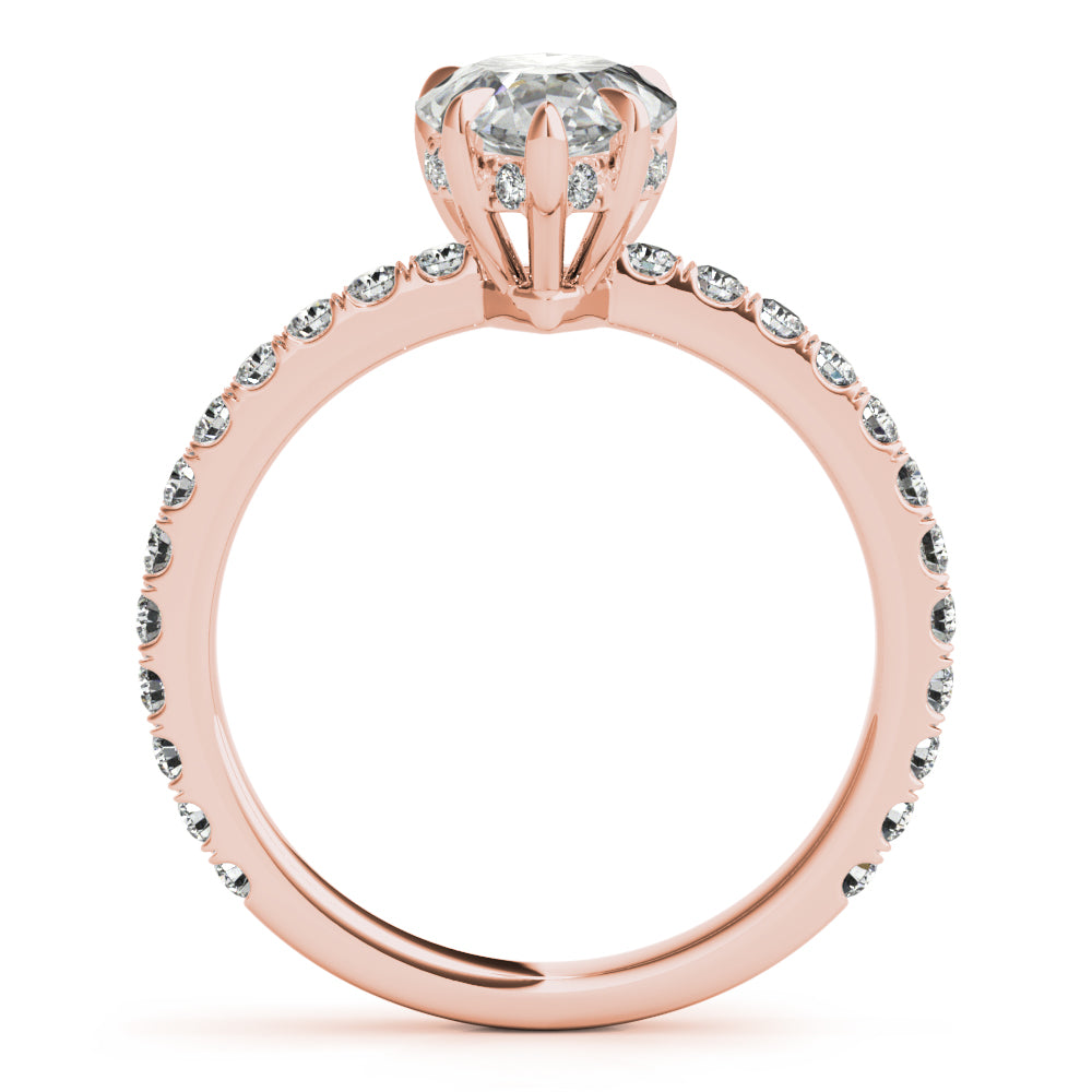 Pear Hidden Halo Engagement Ring - Elgrissy Diamonds