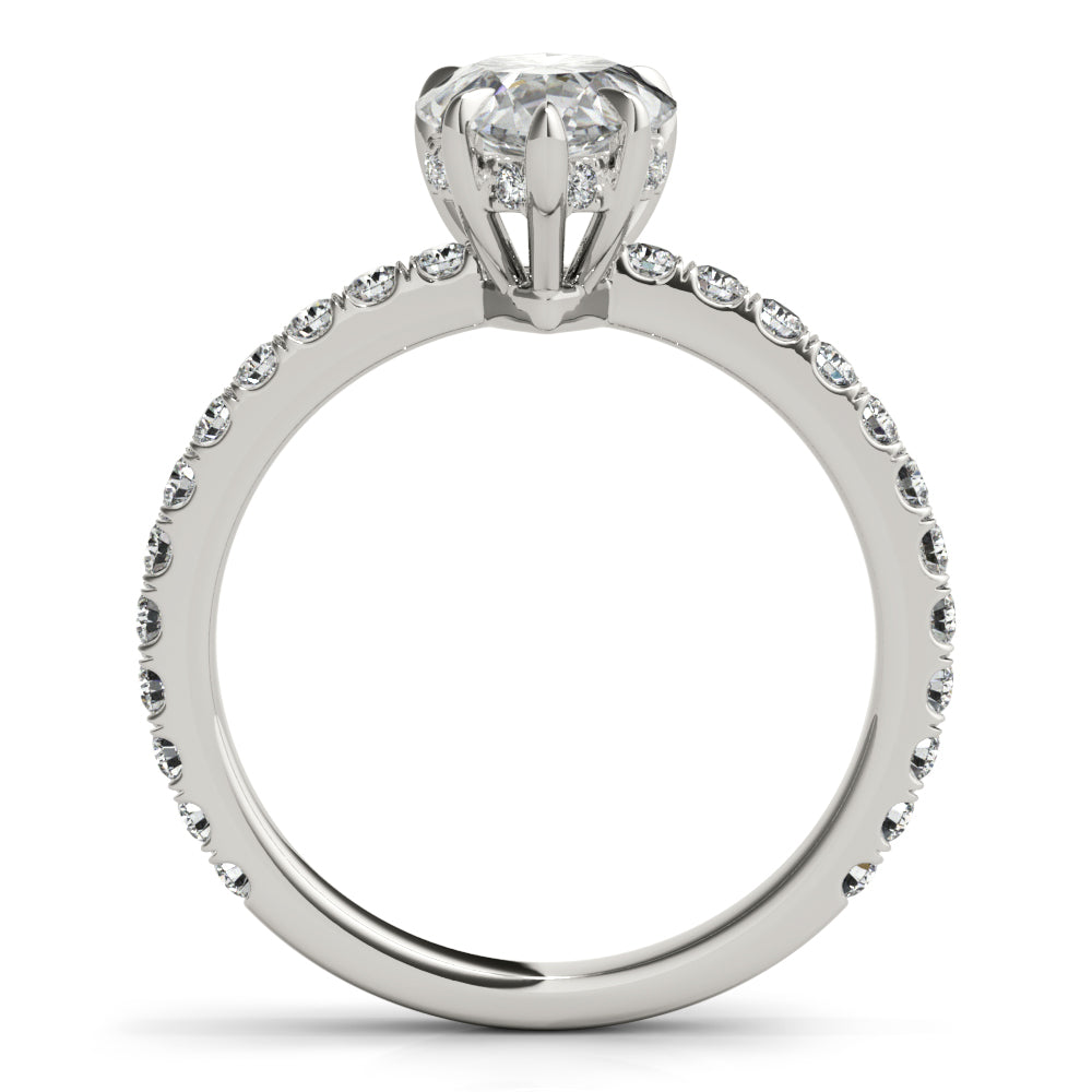 Pear Hidden Halo Engagement Ring - Elgrissy Diamonds