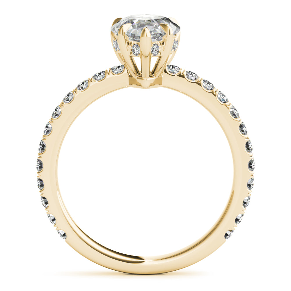 Pear Hidden Halo Engagement Ring - Elgrissy Diamonds