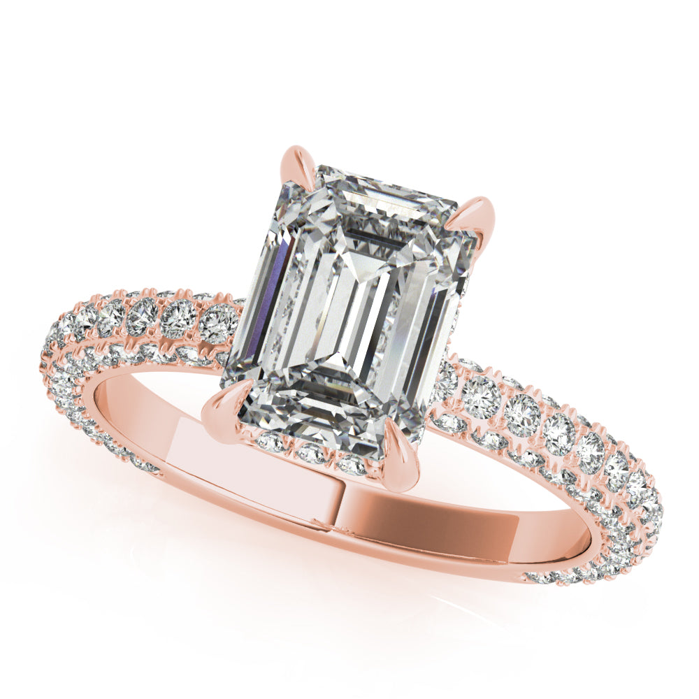 Three Rows Hidden Halo - Elgrissy Diamonds