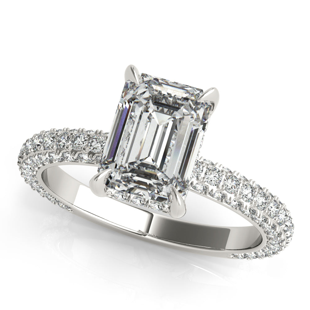 Three Rows Hidden Halo - Elgrissy Diamonds