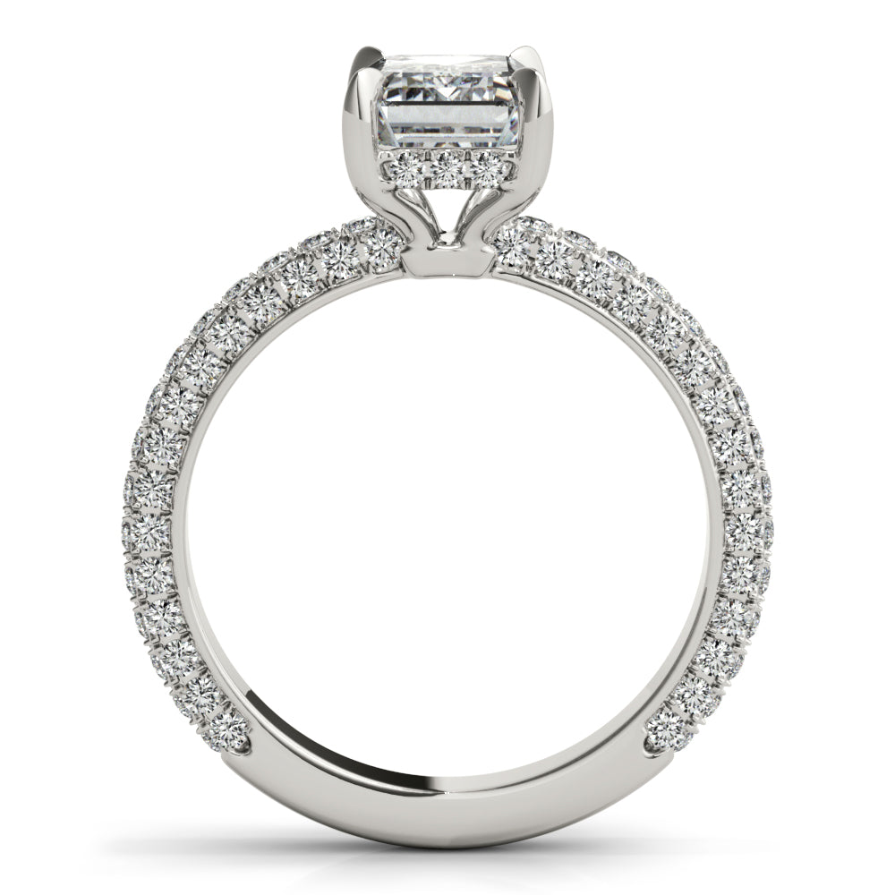 Three Rows Hidden Halo - Elgrissy Diamonds