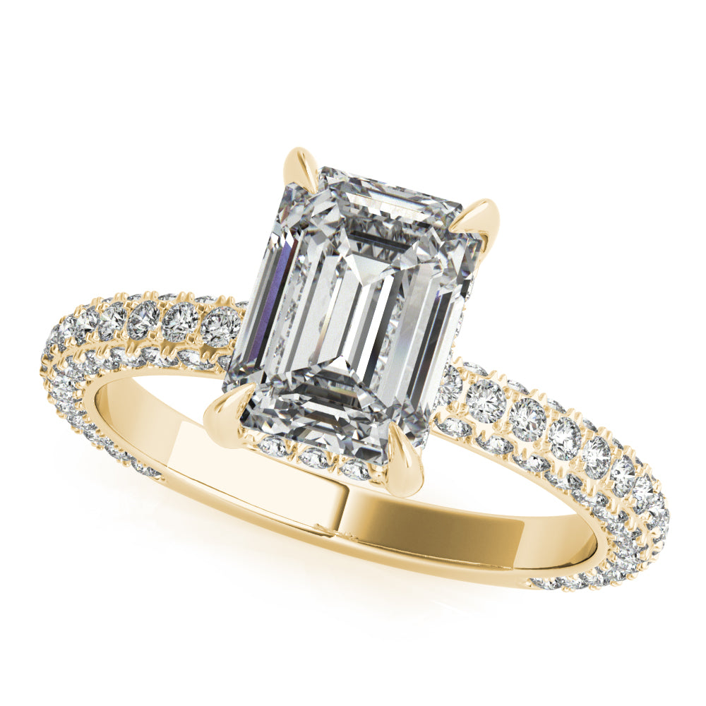 Three Rows Hidden Halo - Elgrissy Diamonds