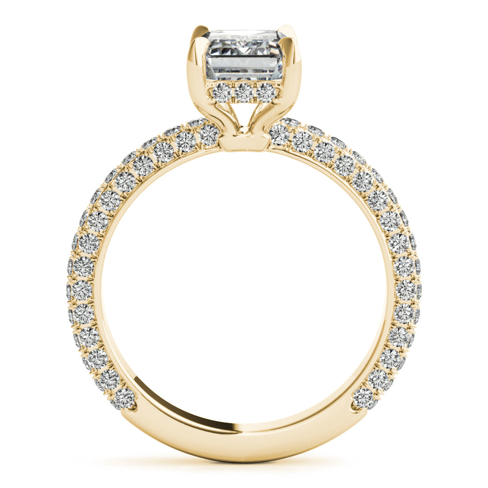 Three Rows Hidden Halo - Elgrissy Diamonds