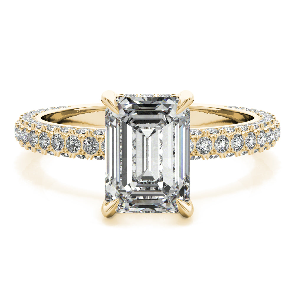 Three Rows Hidden Halo - Elgrissy Diamonds