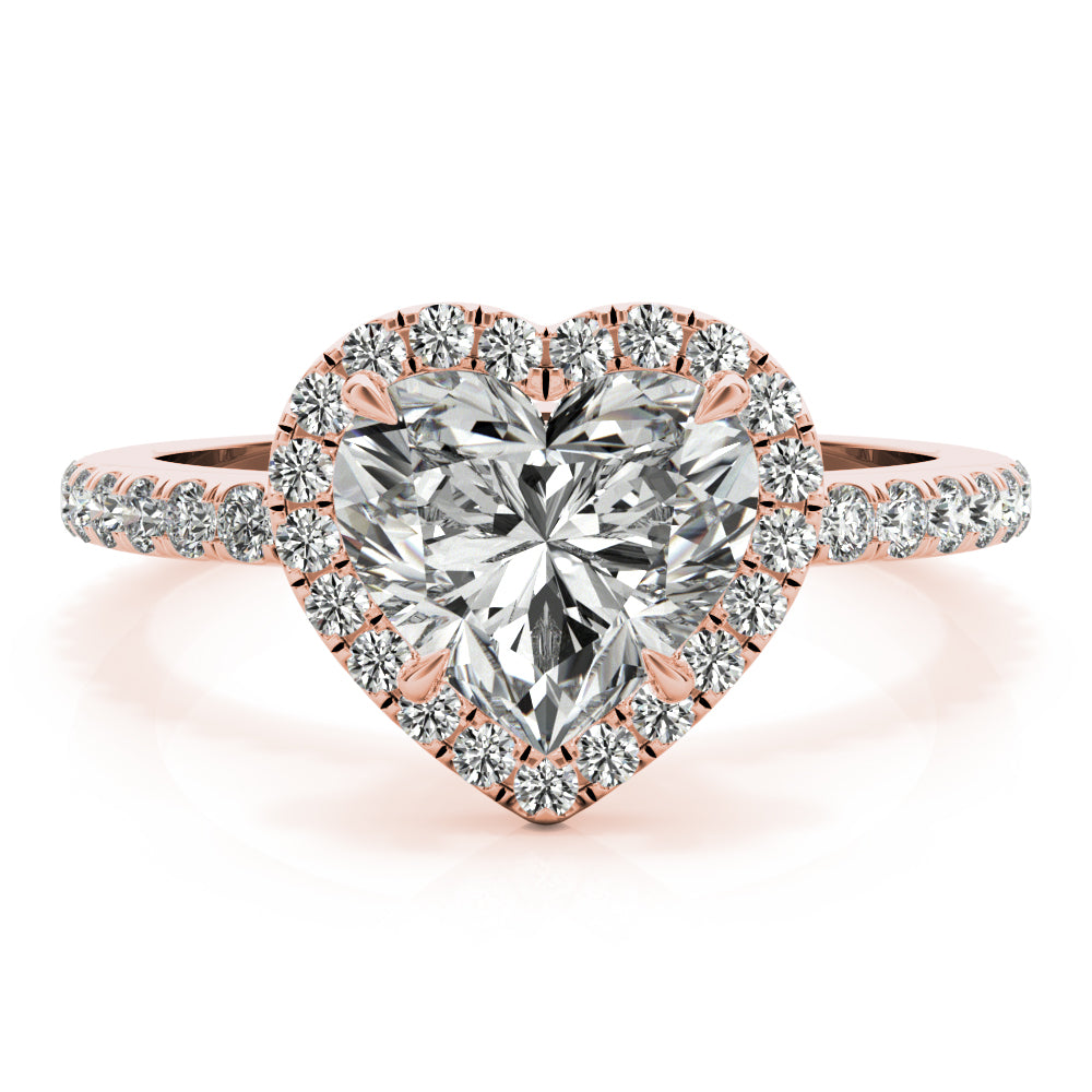 Heart Halo Engagement Ring - Elgrissy Diamonds