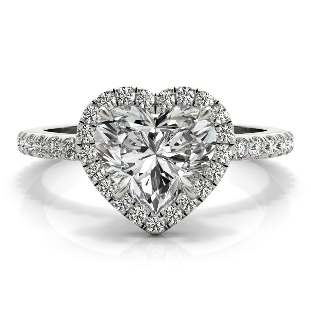 Heart Halo Engagement Ring - Elgrissy Diamonds