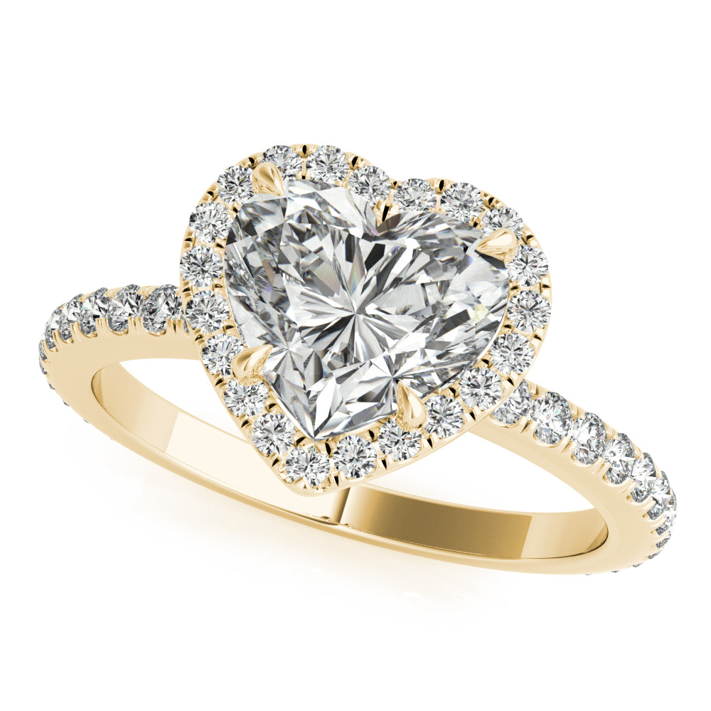 Heart Halo Engagement Ring - Elgrissy Diamonds