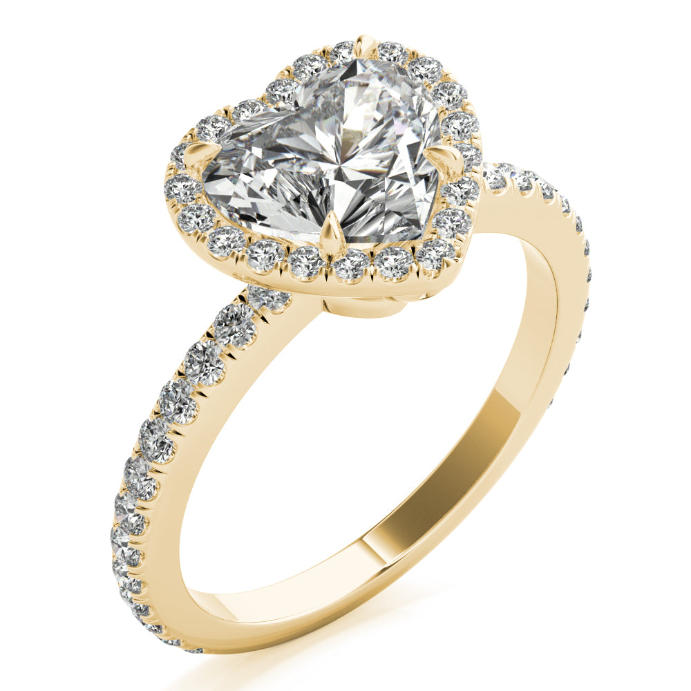 Heart Halo Engagement Ring - Elgrissy Diamonds