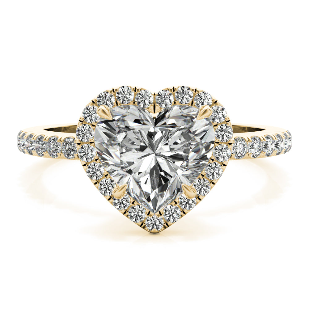 Heart Halo Engagement Ring - Elgrissy Diamonds