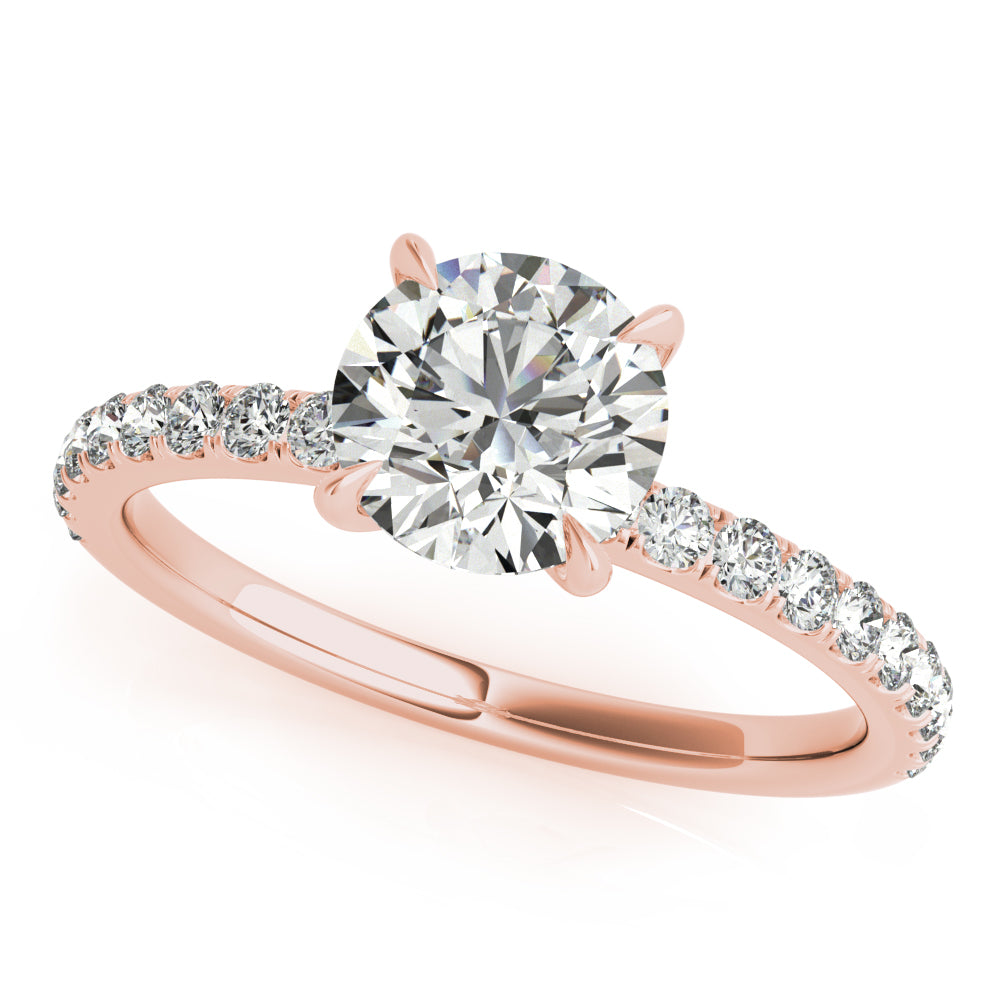 Round Pave Engagement Ring - Elgrissy Diamonds