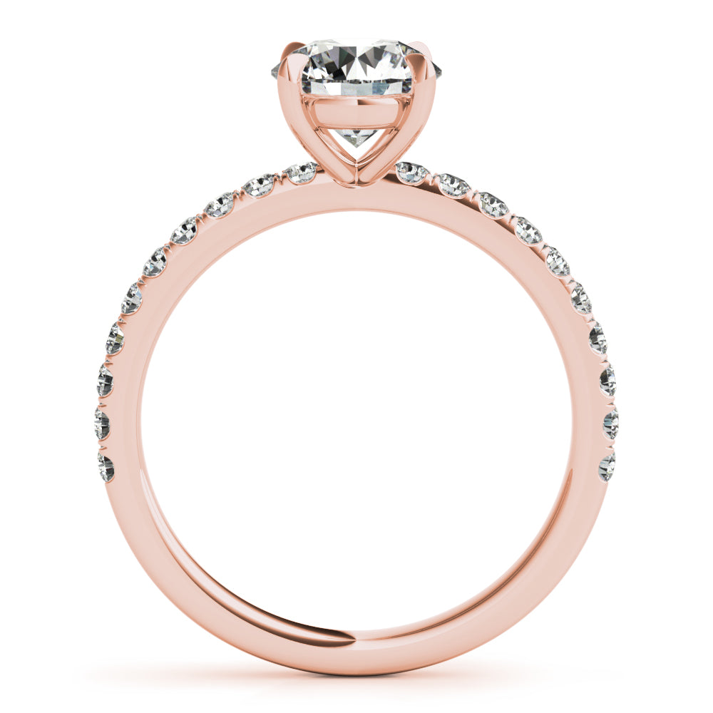 Round Pave Engagement Ring - Elgrissy Diamonds