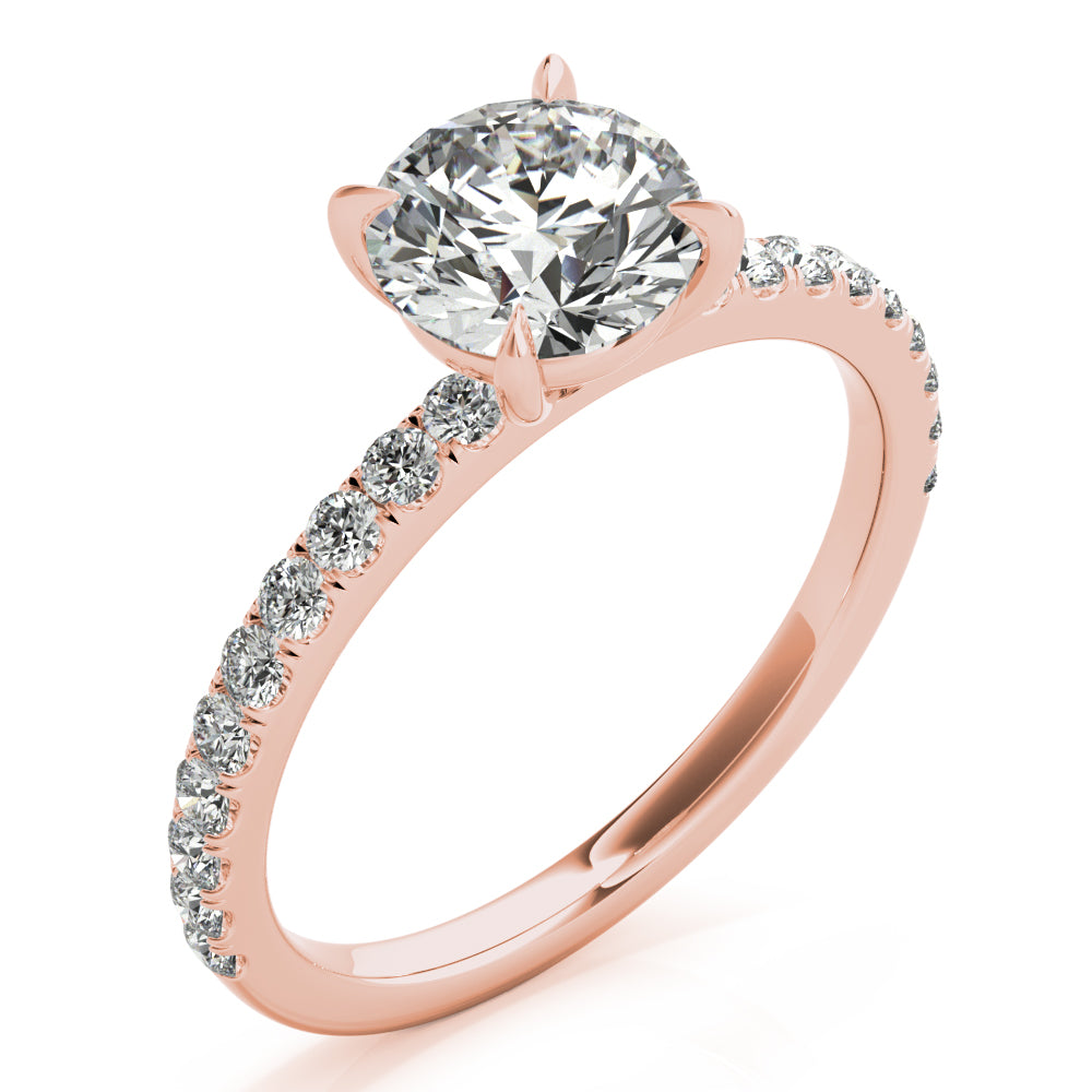 Round Pave Engagement Ring - Elgrissy Diamonds