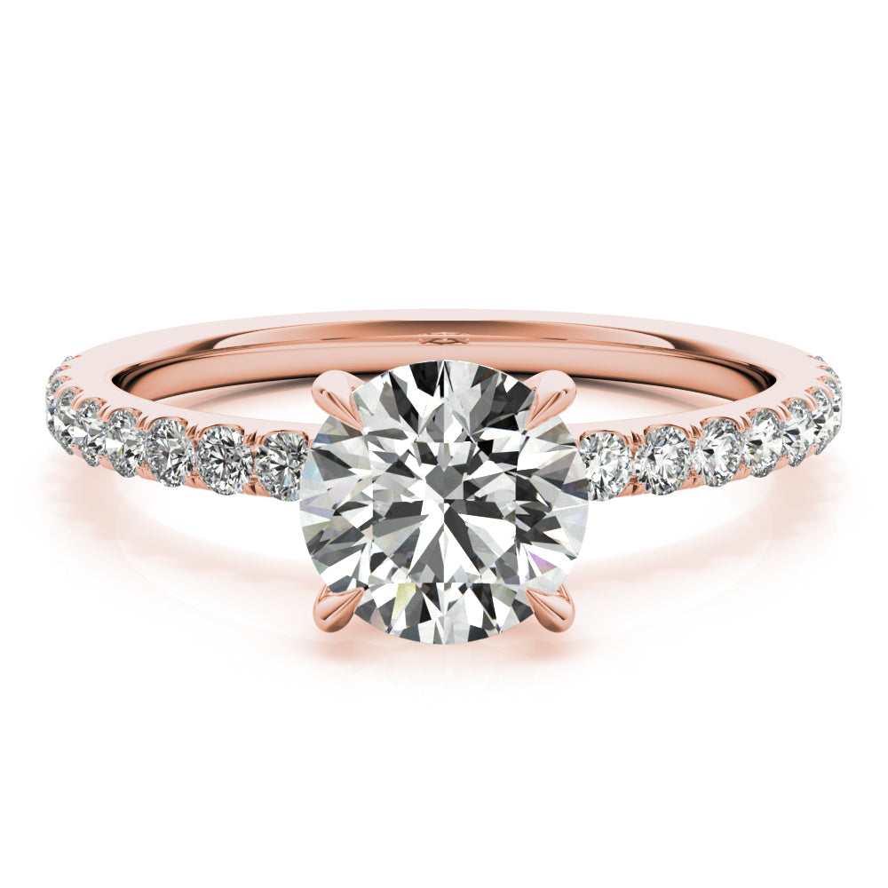 Round Pave Engagement Ring - Elgrissy Diamonds