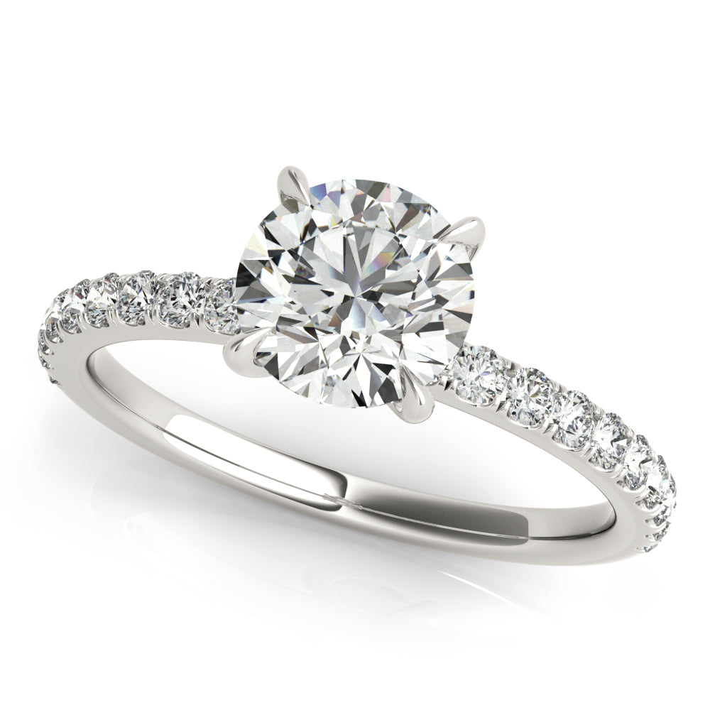 Round Pave Engagement Ring - Elgrissy Diamonds