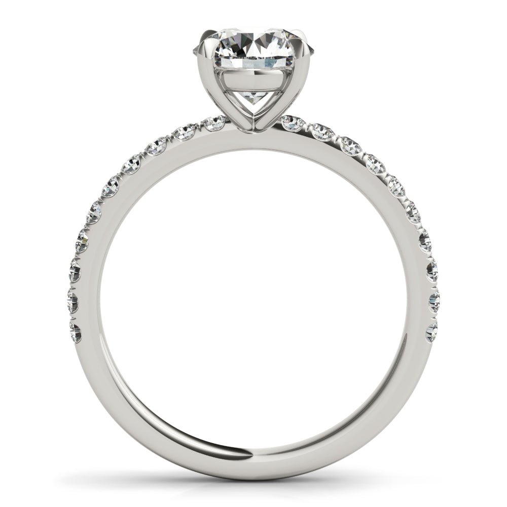 Round Pave Engagement Ring - Elgrissy Diamonds