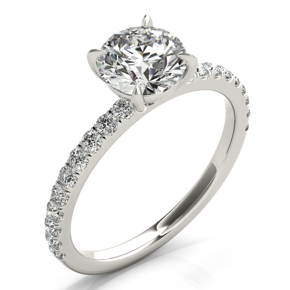 Round Pave Engagement Ring - Elgrissy Diamonds