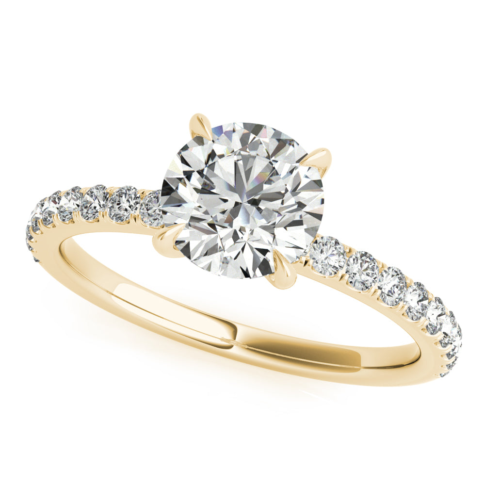 Round Pave Engagement Ring - Elgrissy Diamonds