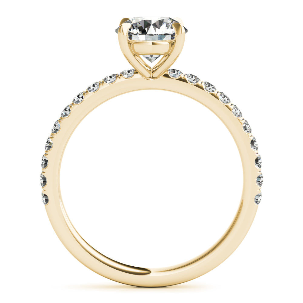 Round Pave Engagement Ring - Elgrissy Diamonds