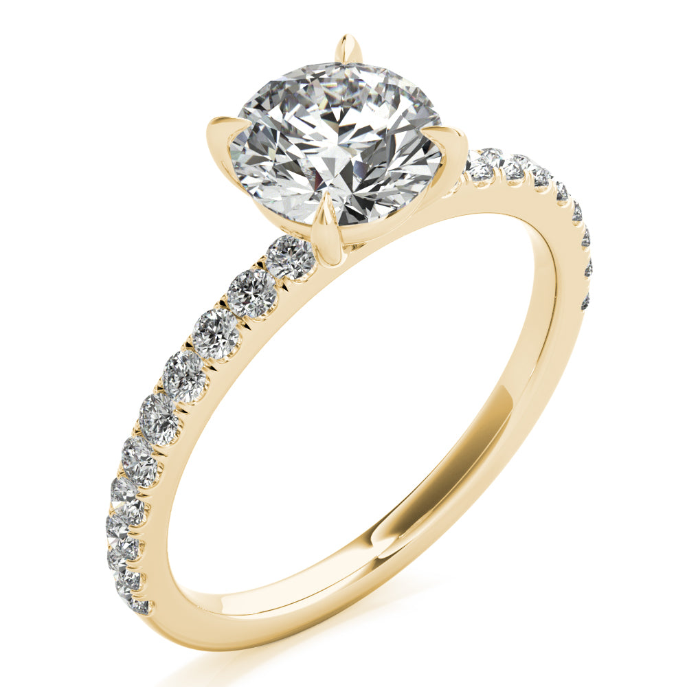 Round Pave Engagement Ring - Elgrissy Diamonds