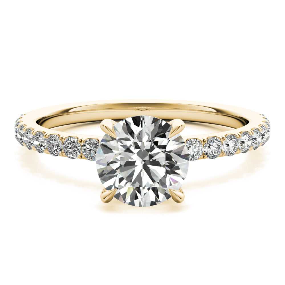 Round Pave Engagement Ring - Elgrissy Diamonds