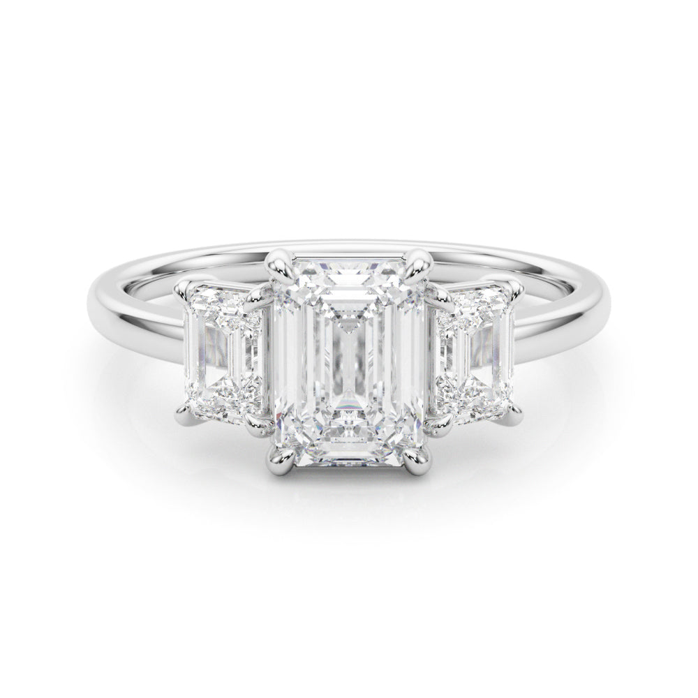 Emerald Three Stones - Elgrissy Diamonds