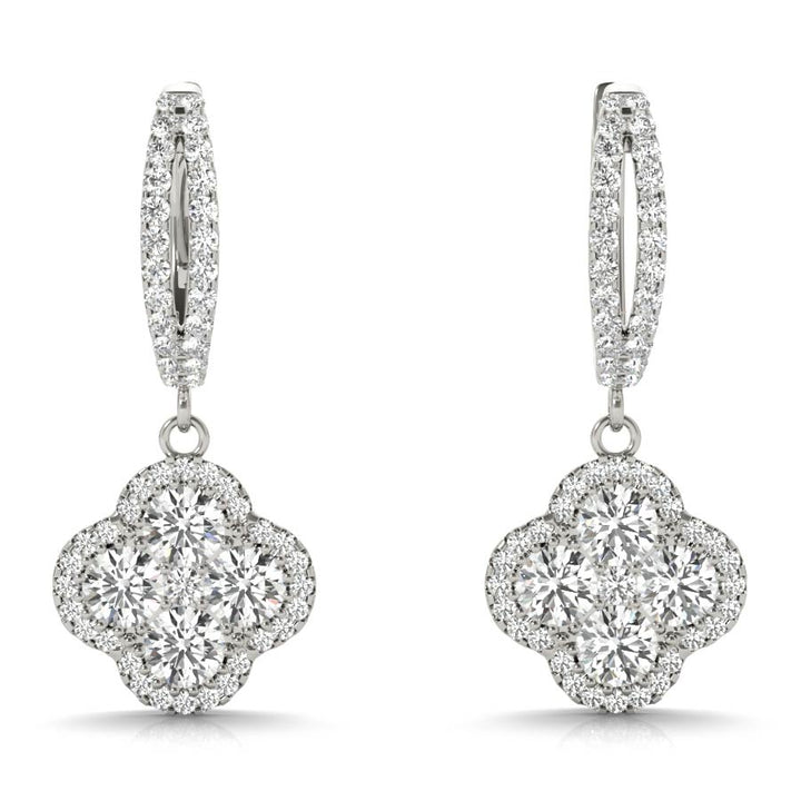 Split Shank Clover Dangling Earrings - Elgrissy Diamonds