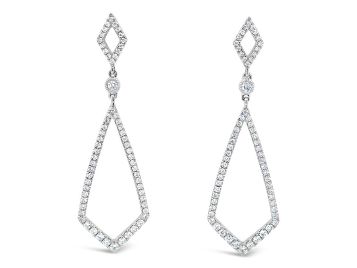 Kite Shaped Diamond Drop Earrings - Elgrissy Diamonds