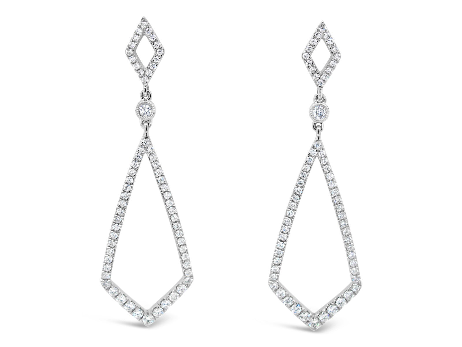 Double Kite Dangling Earrings - Elgrissy Diamonds