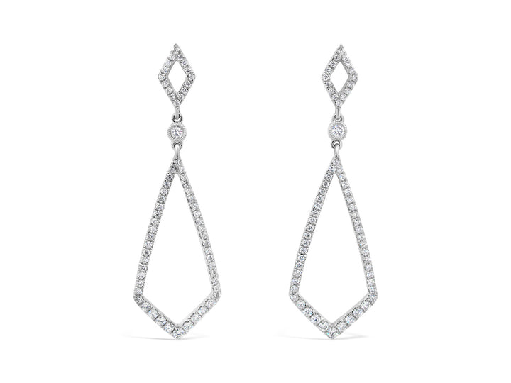 Kite Shaped Diamond Drop Earrings - Elgrissy Diamonds