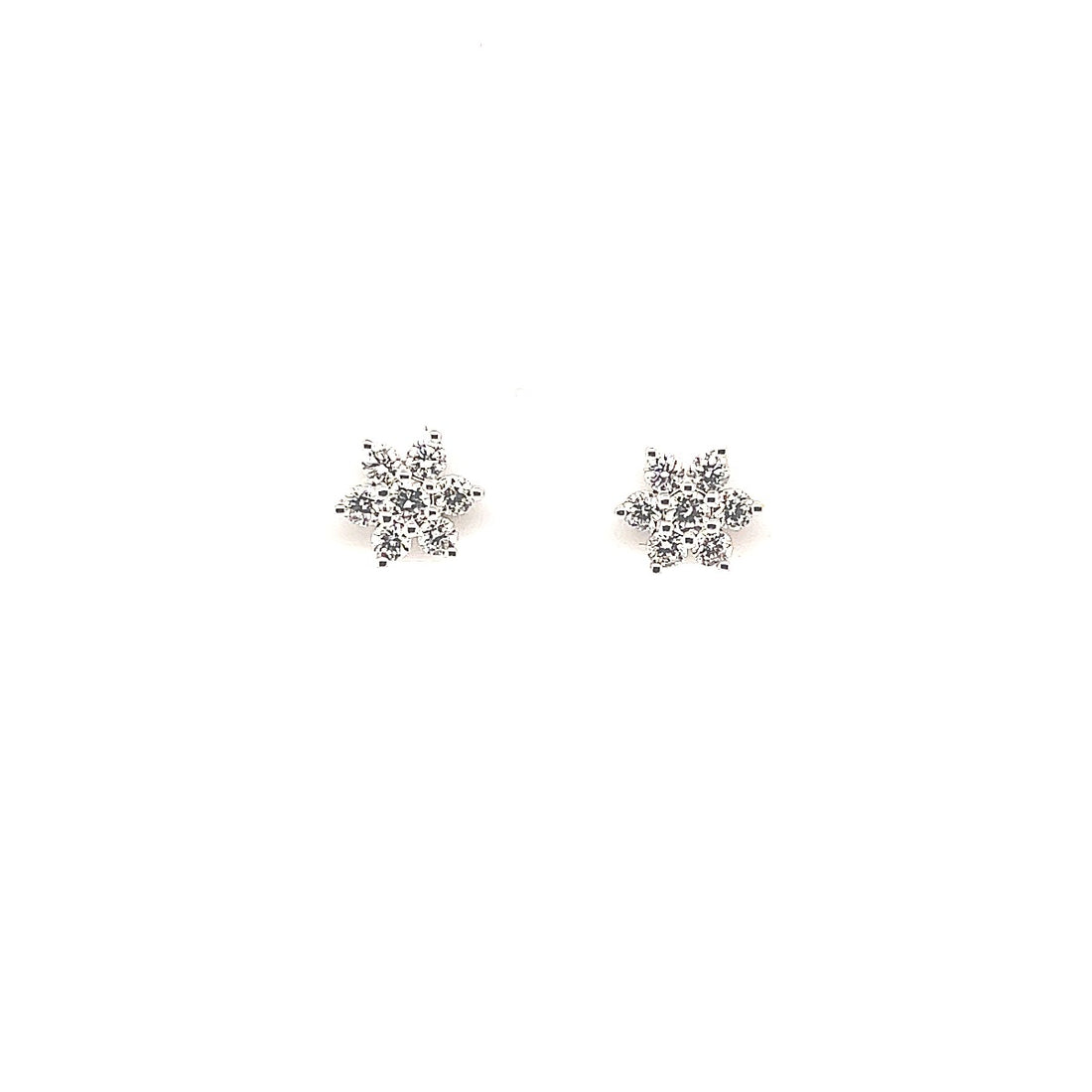 Dainty Diamond Flower Studs - Elgrissy Diamonds